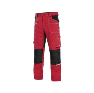 CXS STRETCH pánské Kalhoty pracovní do pasu červená/černá 56